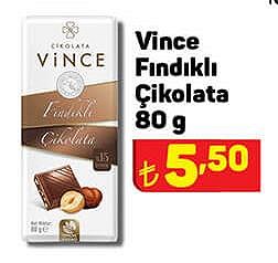 Vince Fındıklı Çikolata 80 g image