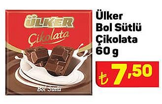 Ülker Bol Sütlü Çikolata 60 g image