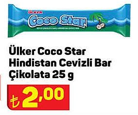 Ülker Coco Star Hindistan Cevizli Bar Çikolata 25 g image