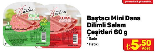 Baştacı Mini Dana Dilimli Salam Çeşitleri 60 g image