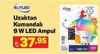 Elitled Uzaktan Kumandalı 9 W LED Ampul image