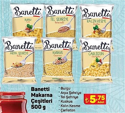 Banetti Makarna Çeşitleri 500 g image