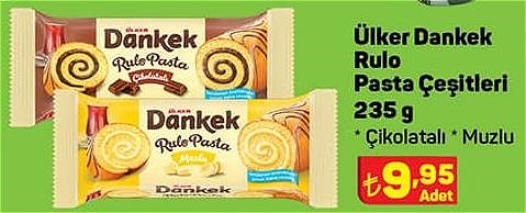 Ülker Dankek Rulo Pasta Çeşitleri 235 g image