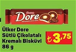 Ülker Dore Sütlü Çikolatalı Kremalı Bisküvi 86 g image