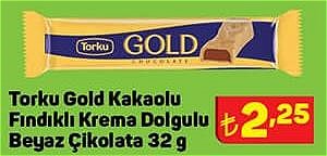 Torku Gold Kakaolu Fındıklı Krema Dolgulu Beyaz Çikolata 32 g image