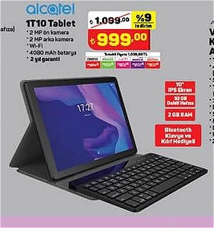 Alcatel 1T10 32 GB Tablet+Bluetooth Klavye+Kılıf Hediyeli image