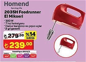 Homend 2035H Foodrunner El Mikseri 300 W image