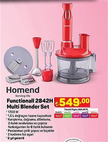 Homend Functionall 2842H Multi Blender Set 1700 W image