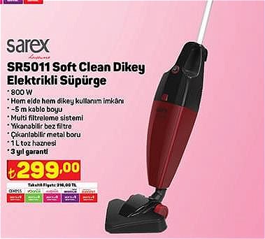 Sarex SR5011 Soft Clean Dikey Elektrikli Süpürge image