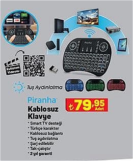 Piranha Kablosuz Klavye image