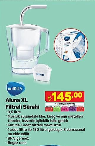Brita Aluna XL Filtreli Sürahi 3,5 litre image