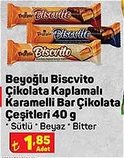 Beyoğlu Biscvito Çikolata Kaplamalı Karamelli Bar çikolata Çeşitleri 40 g image