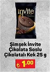 Şimşek İnvite Çikolata Soslu Çikolatalı Kek 25 g image