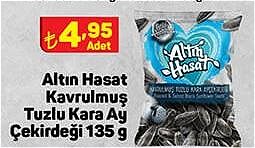 Altın Hasat Kavrulmuş Tuzlu Kara Ay Çekirdeği 135 g image