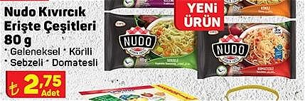 Nudo Kıvırcık Erişte Çeşitleri 80 g image