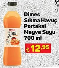 Dimes Sıkma Havuç Portakal Meyve Suyu 700 ml image