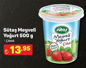 Sütaş Meyveli Yoğurt 500 g Çilekli image