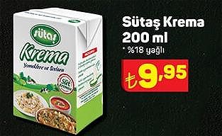 Sütaş Krema 200 ml image