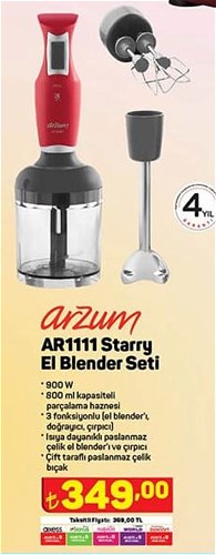 Arzum AR1111 Stary El Blender Seti 900 W image