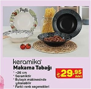 Keramika Makarna Tabağı 26 cm image