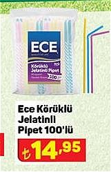 Ece Körüklü Jelatinli Pipet 100'lü image