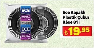 Ece Kapaklı Plastik Çukur Kase 8'li image