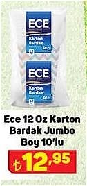 Ece 12 Oz Karton Bardak Jumbo Boy 10'lu image