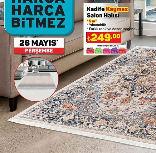 Kadife Kaymaz Salon Halısı 5 m² image