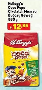 Kellogg's Coco Pops Çikolatalı Mısır ve Buğday Gevreği 580 g image