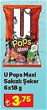 U Pops Maxi Sakızlı Şeker 6x18 g image