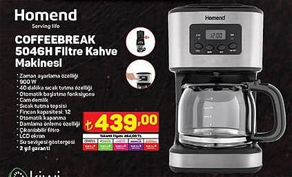 Homend Coffeebreak 5046H Filtre Kahve Makinesi image