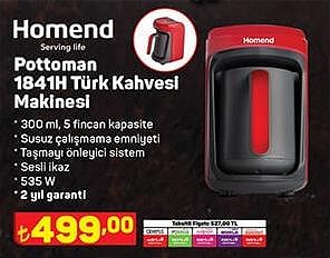 Homend Pottoman 1841H Türk Kahvesi Makinesi image