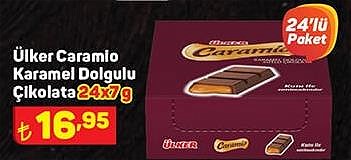 Ülker Caramio Karamel Dolgulu Çikolata 24x7 g image