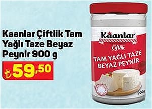 Kaanlar Çiftlik Tam Yağlı Taze Beyaz Peynir 900 g image