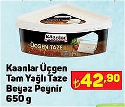 Kaanlar Üçgen Tam Yağlı Taze Beyaz Peynir 650 g image