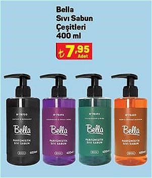 Bella Sıvı Sabun Çeşitleri 400 ml image