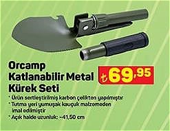 Orcamp Katlanabilir Metal Kürek Seti image