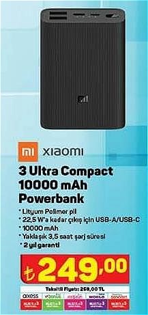 Xiaomi 3 Ultra Compact 10000 mAh Powerbank image