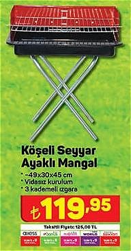 Köşeli Sayyar Ayaklı Mangal image