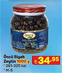 Öncü Siyah Zeytin 261-320 kal. M-S 1000 g image