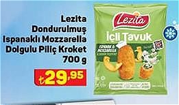 Lezita Dondurulmuş Ispanaklı Mozzarella Dolgulu Piliç Kroket 700 g image