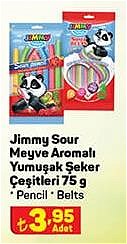 Jimmy Sour Meyve Aromalı Yumuşak Şeker Çeşitleri 75 g image