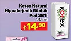 Kotex Natural Hipoalerjenik Günlük Ped 28'li Normal image