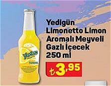 Yedigün Limonetto Limon Aromalı Meyveli Gazlı İçecek 250 ml image