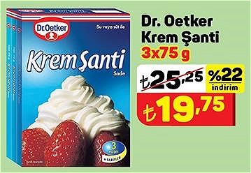 Dr. Oetker Krem Şanti 3x75 g image