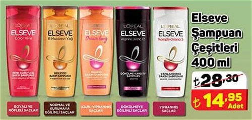 Elseve Şampuan Çeşitleri 400 ml image