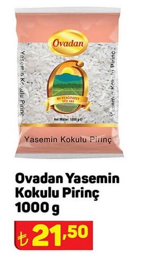 Ovadan Yasemin Kokulu Pirinç 1000 g image