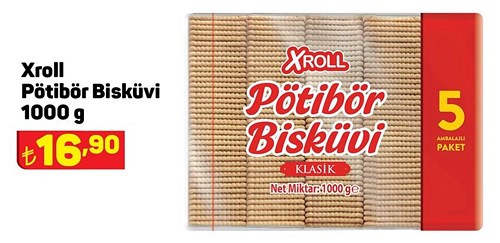 Xroll Pötibör Bisküvi 1000 g image