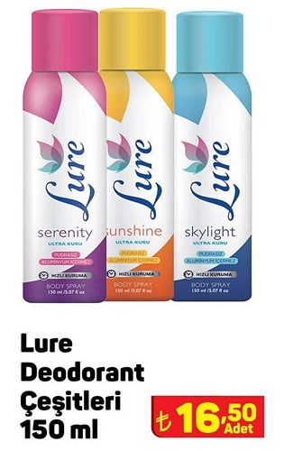 Lure Deodorant Çeşitleri 150 ml image
