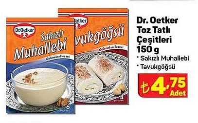 Dr.Oetker Toz Tatlı Çeşitleri 150 g image